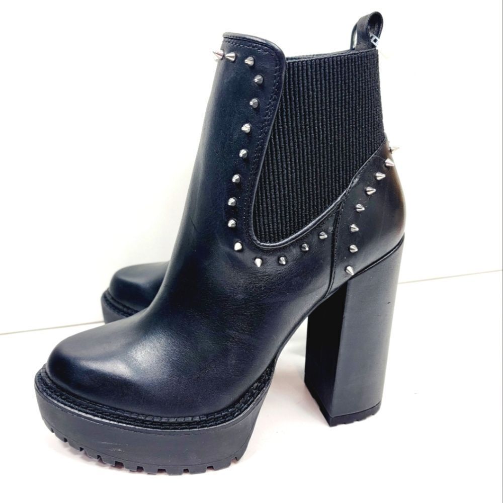 Gianni Bini Raanta Emo Goth Spike Punk Platform Lug Sole Boot Size 6.5 7.5 8 8.5